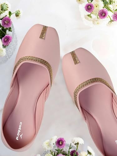 CatBird Women's Mojari Traditional Punjabi Jutti Ethnic Shoes3