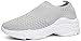 ZUSERIS Baskets Chaussures de Course pour Femme Slip on Casual Sneakers Chaussures de Marche Sport Fitness Tennis Légère Respirantes Grise 42