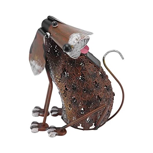 Decoração de pátio, estátua de cachorro luz LED de energia solar à prova d'água vívida para gramado