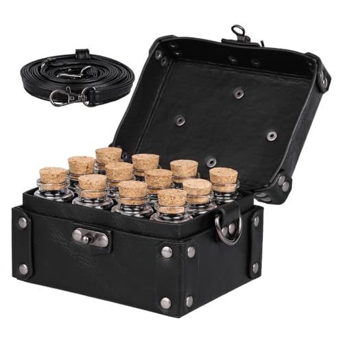 Collector-Grade Detailing: The Cosplay Potion Box features intricate designs with a vintage didiscomforted finish, providing a visually captivating appearance that improves cosplay or fantasy settings by adding authenticity to costumes and props while impressing other enthusiasts at conventions
