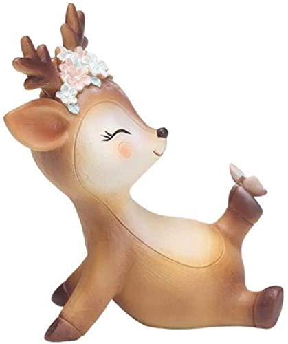AOEY Sculpture Statue Collectible Figurines Sculpture Deer Resin Crafts Sculpture Gifts Home Decorations Car Statue Brown Office Decoration