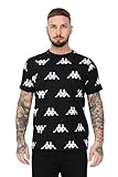 T-Shirt Kappa Unisex-T-Shirt Black-White 33111PW A33, Schwarz-Weiß., XL