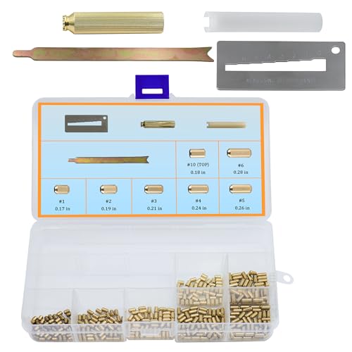 Rekey Kit for Kwikset Complete 4-Tool DIY Set with Brass Bottom Pin