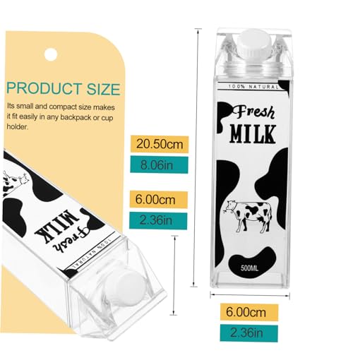 Bouteille d'eau réutilisable 500ml transparente anti-fuite pour enfants et lait