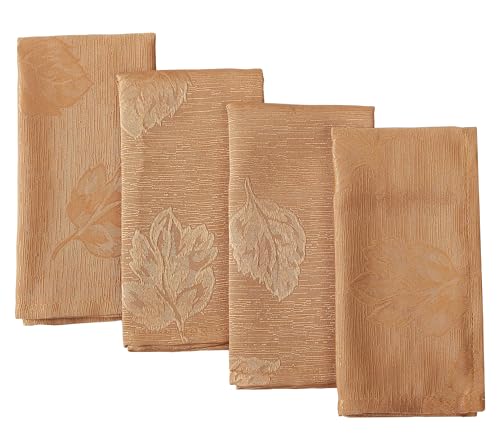 Servilletas de Tela Newbridge Gold Tremont Leaf Pack de 4 miniatura 1