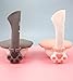 Jingmezhi Pet Dog Cat Paw Design Silicone Mini Spatula Spoon Scooping Can Food Opener Lid (Set of 6 Spatulas)