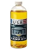Liquid Paraffin Lamp Oil - Yellow Smokeless, Odorless, Ultra Clean Burning Fuel for Indoor and Outdoor Use - Highest Purity Available - 32oz - by Hyoola Candles
