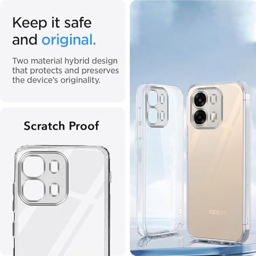 Image of Jkobi Silicone Back Cover Case for Oppo A6 Pro (Clear Shockproof Case with Camera Protection | Soft and Flexible | Transparent)