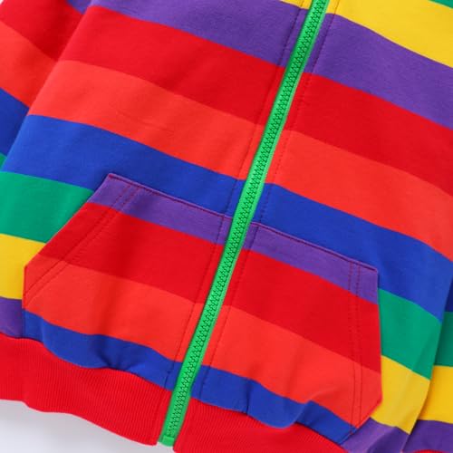 HILEELANG Girl Zip-Up Hoodie Sweatshirt Christmas Cotton Fall Spring Lightweight Jacket Outerwear4