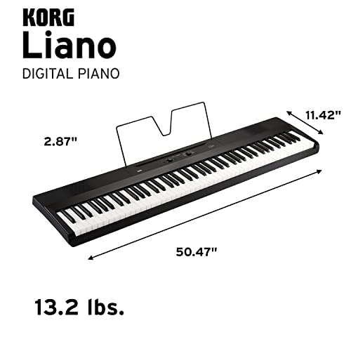 Korg Liano Piano numérique portable avec clavier doux au toucher Noir - Les Beatles, Paul McCartney, John Lennon, RIngo Starr, George Harrison Korg Liano Piano numérique portable avec clavier doux au toucher Noir – Image 4