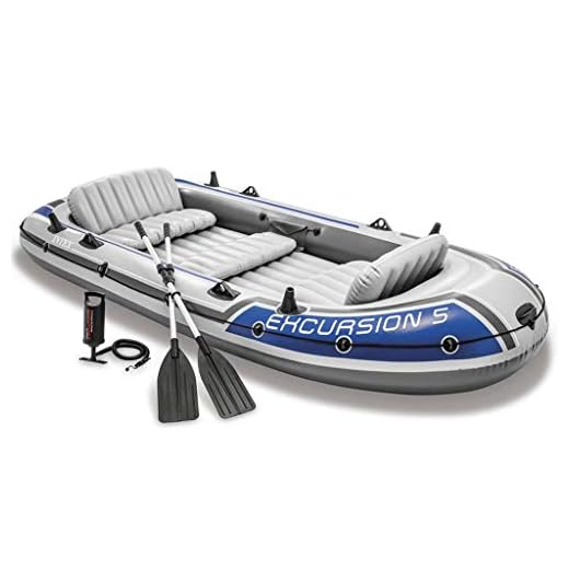 Intex Barca Hinchable Seahawk Con Remos Y Bomba De Inflado Para 5 Personas