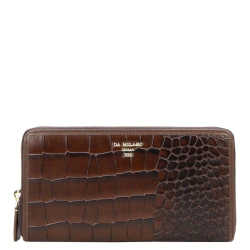 Image of Da Milano Premium Leather Wallet for Women | Multi Compartment Travel Wallet - Brown