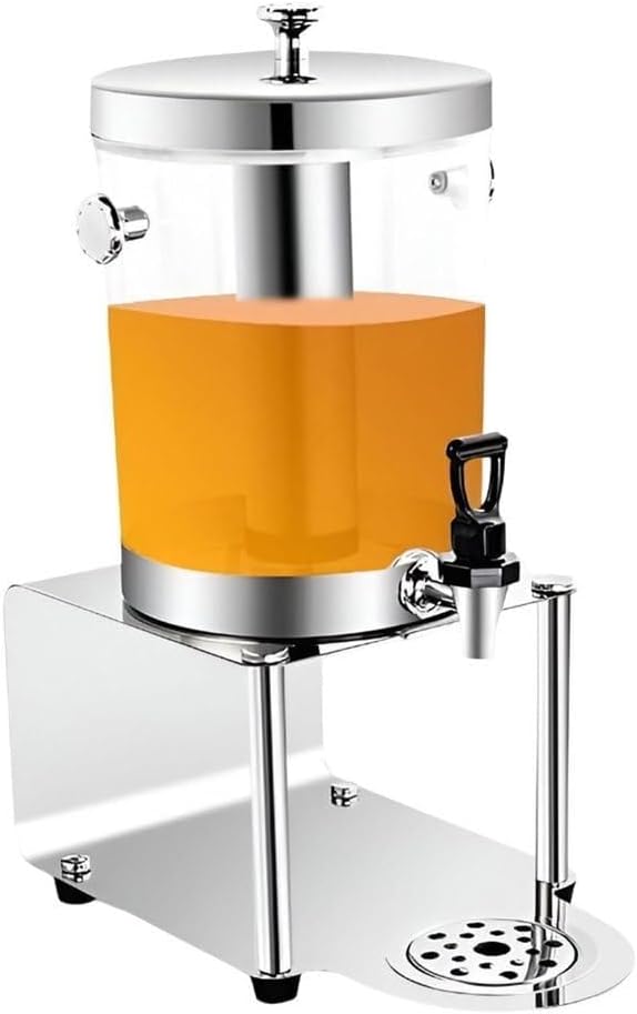 Beverage Dispenser Hot Cold Drink Dispenser with Ice Container and Stainless Steel Drip Trays for Party Buffet(8L)