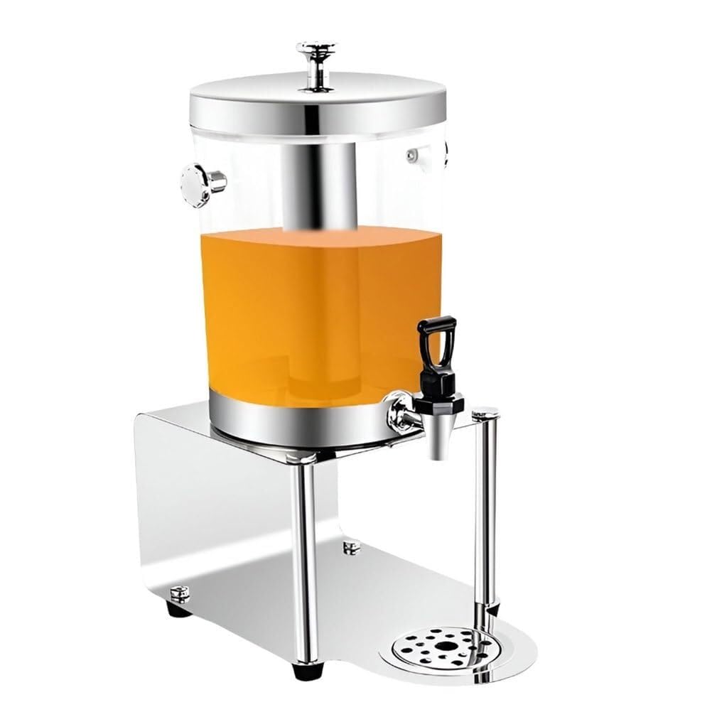 ASerZenith Juice Dispenser Beverage Dispenser Hot Cold Drink Dispenser With Ice Container And Stainless Steel Drip Trays For Party Buffet Ice Chamber(8L)
