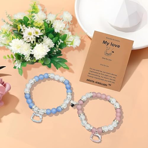 Image of Spiderman Kitty Magnetic Friendship Bracelets, Couple's Bracelets, Valentine's Day Gifts for BFF, BF, GF, Women, Men, Girls, Kids