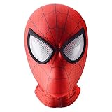 OOPETY Unisexe Spiderman Masques Superhero Cosplay Headbear Homecoming Mascarade Déguisements Couvre-Chef Facile Respirer Masque Complet Home Prom Dress Up Headcowl,Red D-One Size