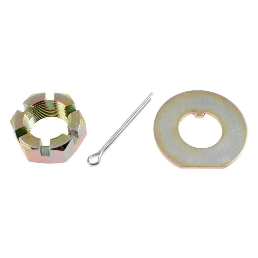KarParts360 for GMC C3500HD 1991-2000 Spindle Nut Set | M20-1.25 Thread Size | 1 Cotter Pin; 1 Nut; 1 Washer | Replacement for 15589426, 15589460