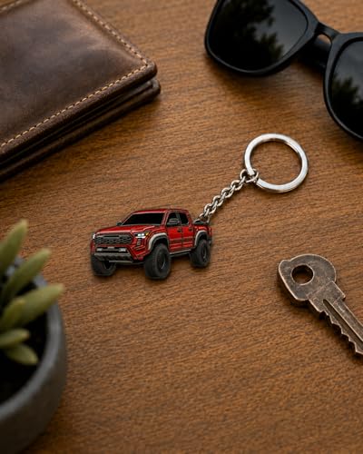 Image of Tacoma Keychain 2026 Tacoma Accessories 2016-2025 mods 4th Gen Cool Key Chain Fob Cover Toy Gift Truck