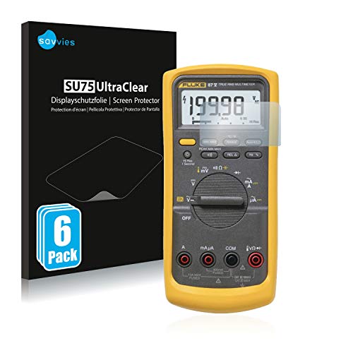 Bedifol 6X Savvies Ultra-Clear Screen Protector for Fluke 87v, accurately Fitting - Simple Assembly - Residue-Free Removal