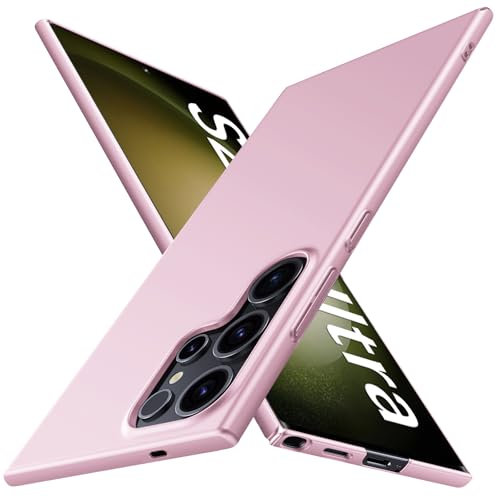 Coque Samsung S23 Ultra motif mat or rose premium et fine