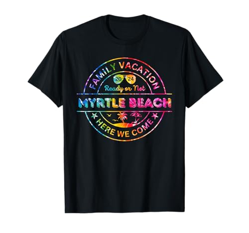 Myrtle Beach 2024 Tie Dye Family Vacation Matching Holiday T-Shirt