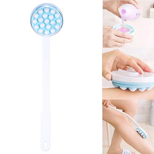 Body Brush Massager, Longue poignée Lotion Huile Crème Applicateur Corps Arrière Jambe de bain Brosse Masseur Masseur Outil