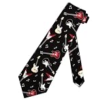 Guhothli Guitar Ties for Men Novelty Music Neckties Funny Mens Electric Acoustic Necktie for Birthday Business...