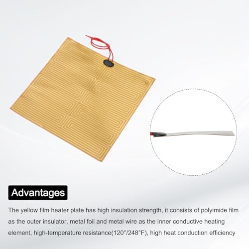 Bande chauffante polyimide 200 mm durable pour température stable