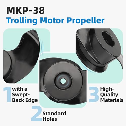 Sxkxm MKP-38 Prop Replacement for Minn kota Trolling Motor Propller, MKP-38 Weedless Wedge 2 Fits 4-1/2" Motor Diameter, 1865023 Replace 1378160 Prop Kit, Trolling Motor Replacement Parts by Sxkxm - Image 3