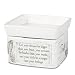 Dream Actions Faith Stronger Stoneware Electric 2 in 1 Jar Candle and Wax Tart Oil Warmer