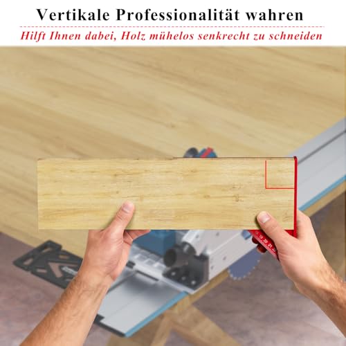 CNC-gefräster 90° Winkelanschlag für Bosch FSN Führungsschiene – Präziser Winkelanschlag für Vertikale Schnitte bei Holzarbeiten, Kompatibel mit Bosch FSN Systemen, Ideal für DIY & Möbelbau (Schwarz)