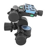 CFTGIW BENRO GD3WH Testa a Sfera Tridimensionale con Ingranaggio Treppiede Sferico Piattaforma Cardanica per la Regolazione del Posizionamento di Ripresa della Fotocamera DSLR Essere Regolabile
