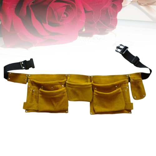 Pochette à outils sécurisée et ceinture multifonction en cuir kaki - 8