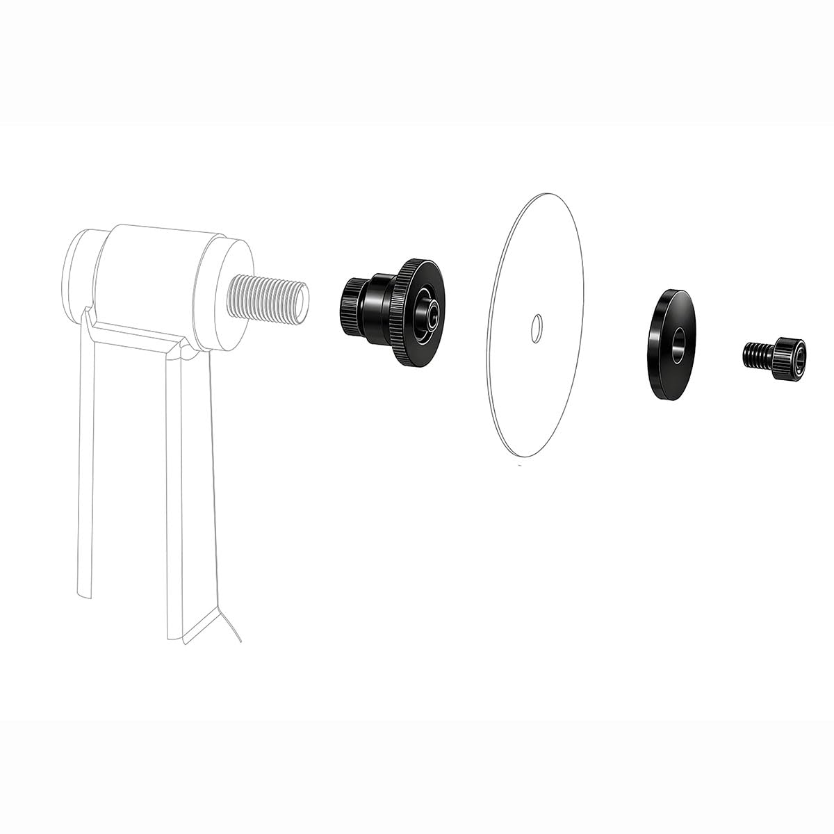 DISTAR Ensemble d'adaptateurs de support pour adaptateurs de gravure et mini-ponceuse | Flasque de montage universelle pour disques de découpe diamantés et disques abrasifs | Compatible avec Proxxon
