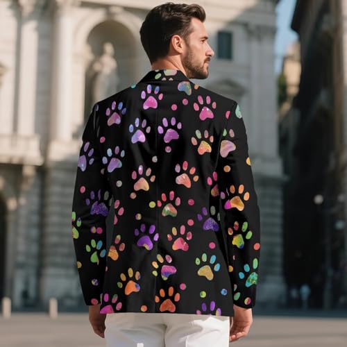 XYZCANDO Men's Blazer One Button Notched Lapel Sport Coats for Men Classic Long-Sleeve Men's Dress Fit Business Casual Men3