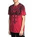 Affliction Men's Core Graphic T-Shirt, Short Sleeve Crew Neck Y2K (US, Alpha, Small, Regular, Regular, Dirty Red (Death Eyes))