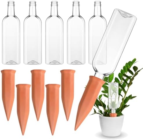 Ziliny 6 Sets Plant Watering Devices 6 Pcs Self Watering Spikes 6...