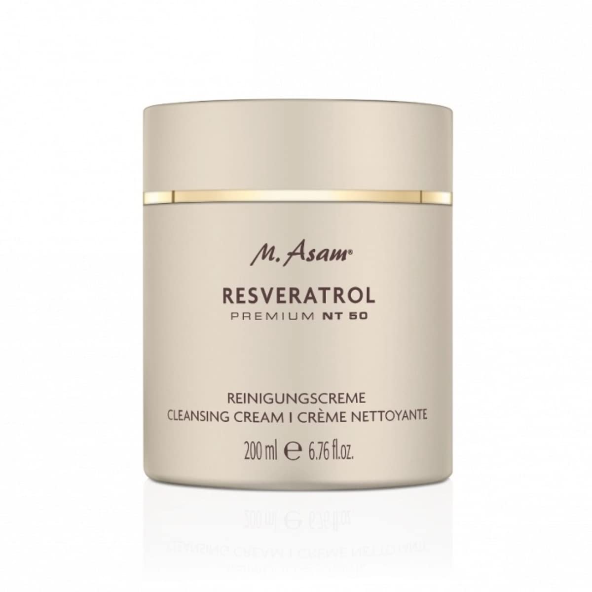 M. Asam Resveratrol Premium NT50 Cleansing Cream – Anti-Aging Facial Cleanser frees the skin from impurities & refreshes stressed, face wash for tired skin for a youthful glow, facial care, 6.76 Fl Oz