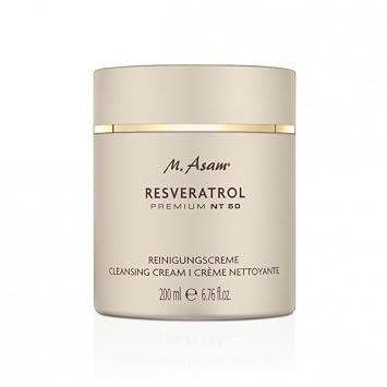 M. Asam Resveratrol Premium NT50 Cleansing Cream Anti-Aging Facial Cleanser frees the skin from impurities & refreshes stressed, face wash for tired skin for a youthful glow, facial care, 6.76 Fl Oz