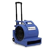 MOUNTO 3-Speed 1Hp 4000 Plus CFM Monster Air Mover Floor Carpet Dryers with Handle Wheelkit (Blue)