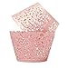A&S Creavention Vine Cupcake Holders Filigree Vine Designed Decor Wrapper Wraps Cupcake Muffin Paper Holders - 50pcs (Pink)