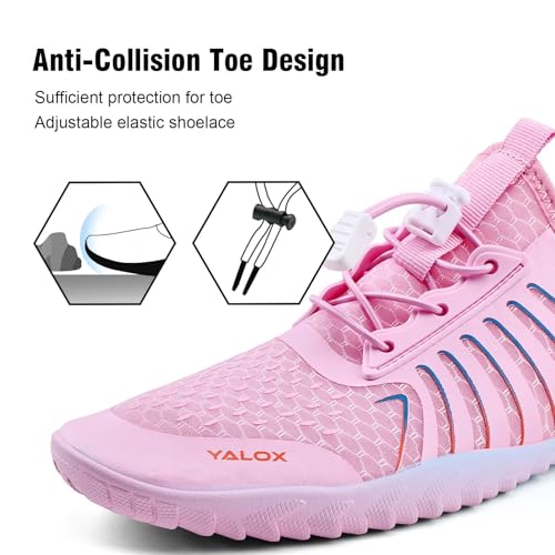 Image of YALOX Water Shoes Men's Women's Swim Shoes Outdoor Beach Barefoot Quick-Dry Aqua Pool Socks Swimming Yoga Surfing Exercise