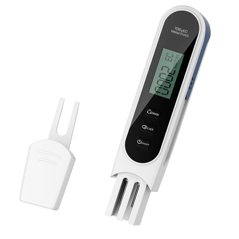 Jnchdghwa Digital Water Quality Tester, Accurate and Reliable Digital TDS EC & Temp(°C,°F), 0-9990PPM TDS Meter