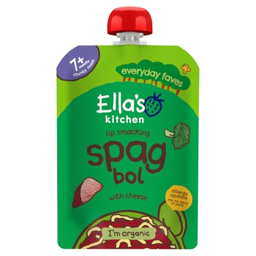 Ella's Kitchen Organic Lip Smacking Spag Bol with Cheese 7+ Months, Single, 130g