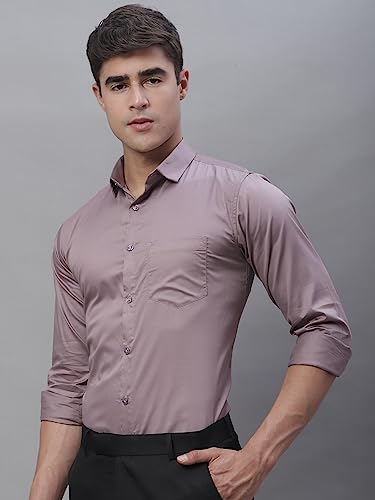 Image of Majestic Man Slim Fit Satin Cotton Formal Shirt for Men