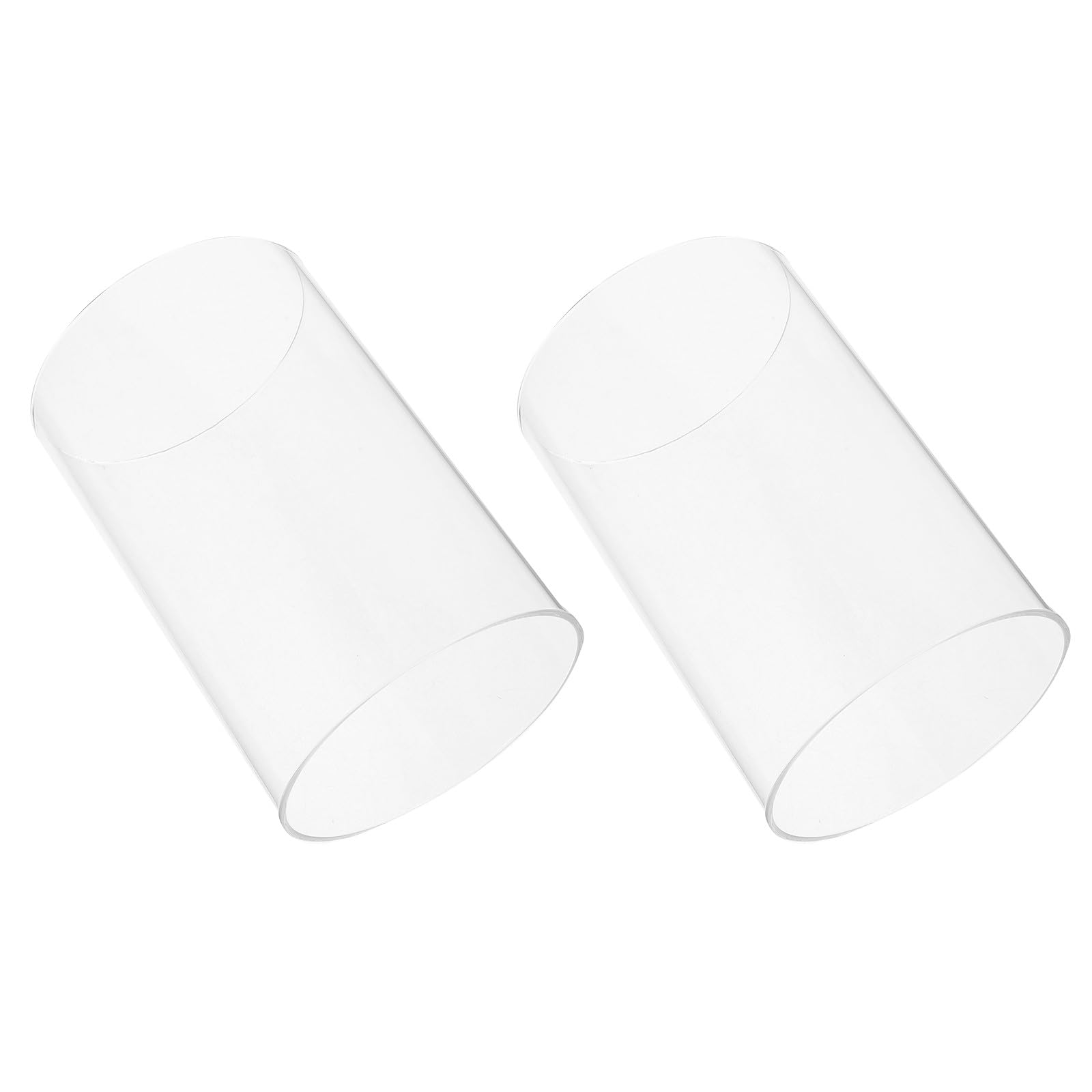 Cubiertas de Vidrio para Velas Cilíndricas 2 Piezas, Resistentes al Viento | Cristal Transparente, Extremos Abiertos, Decoración y Bricolaje para Velas de Pilar