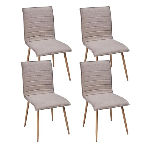 Sillas Comedor Pack 4 Marron Claro Marca Genérico