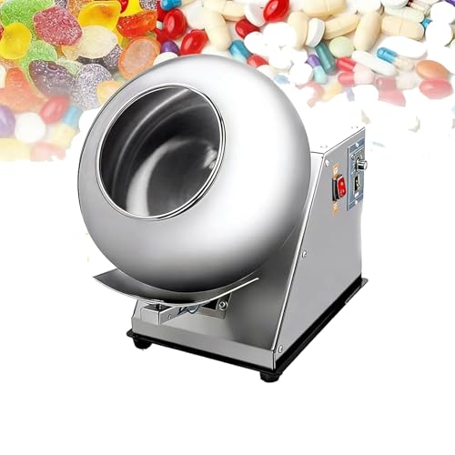 Sugar Coating Machine, Small Commercial Coating Machine, Peanut Nut Coatings Machines Stainless Steel Peanut Colorers | Easy to Use for Food Industries and Pharmaceutical