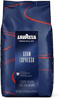 Kawa ziarnista Lavazza Gran Espresso 1kg,60% Arabika, 40% Robusta, Średnio palona, Wysoka zawartość kofeiny