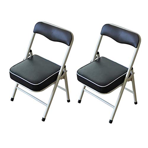 ZHDWM Chair 2 Pieces Folding Chair Stool Seat Indoor Outdoor School Kindergarten Children's Room 5 Color 33x28x53cm Folding chair (Color : 2)